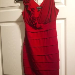 Short red dress